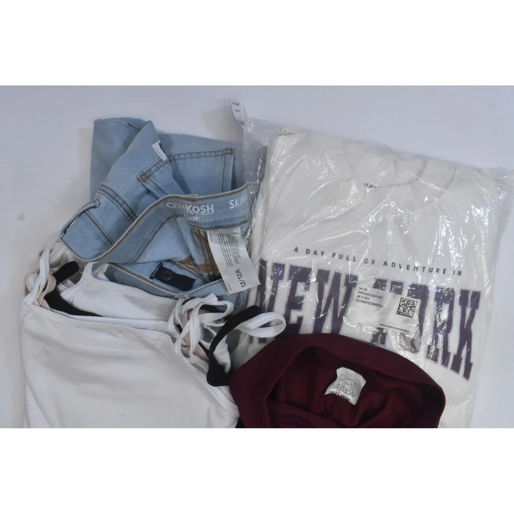 Wholesale Bulk Lot Of 11 Girls Size Large 10/12 Mixed Season Tops Bottoms